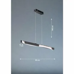 Suspension Fischer & Honsel Bridge LED Noir, 1 lumière