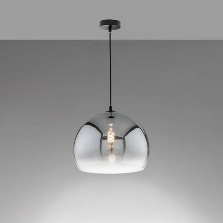 Suspension Fischer & Honsel Amos Noir, 1 lumière