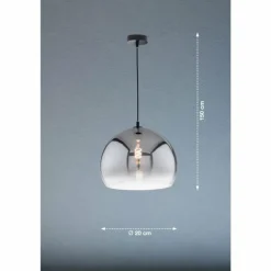 Suspension Fischer & Honsel Amos Noir, 1 lumière