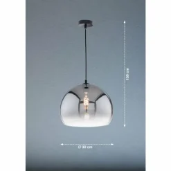 Suspension Fischer & Honsel Amos Noir, 1 lumière