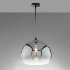 Suspension Fischer & Honsel Amos Noir, 1 lumière