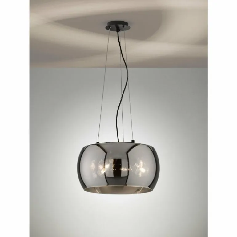 Suspension Fischer & Honsel Dima Noir, 3 lumières