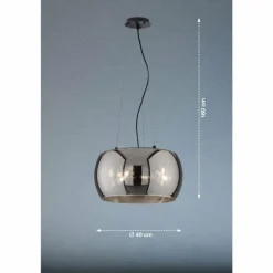 Suspension Fischer & Honsel Dima Noir, 3 lumières