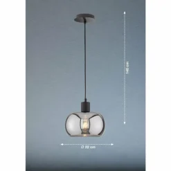 Suspension Fischer & Honsel Dima Noir, 1 lumière