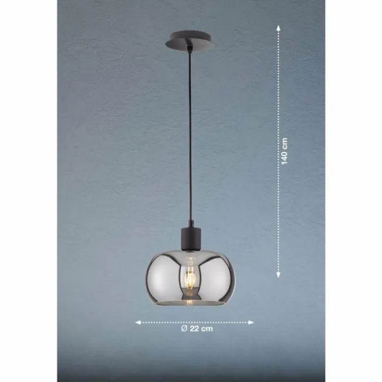 Suspension Fischer & Honsel Dima Noir, 1 lumière