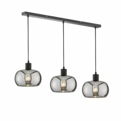 Suspension Fischer & Honsel Dima Noir, 3 lumières