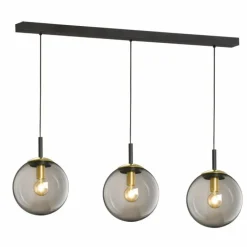 Suspension Fischer & Honsel Dini Noir, 3 lumières
