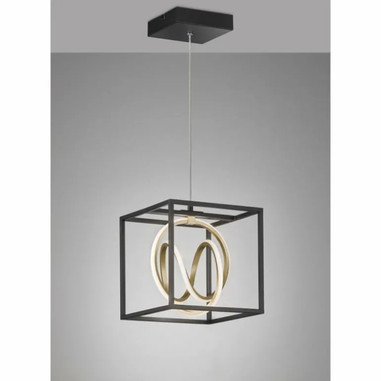 Suspension Fischer & Honsel Gisi LED Noir, 1 lumière, Télécommandes