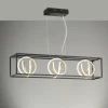 Suspension Fischer & Honsel Gisi LED Noir, 3 lumières, Télécommandes