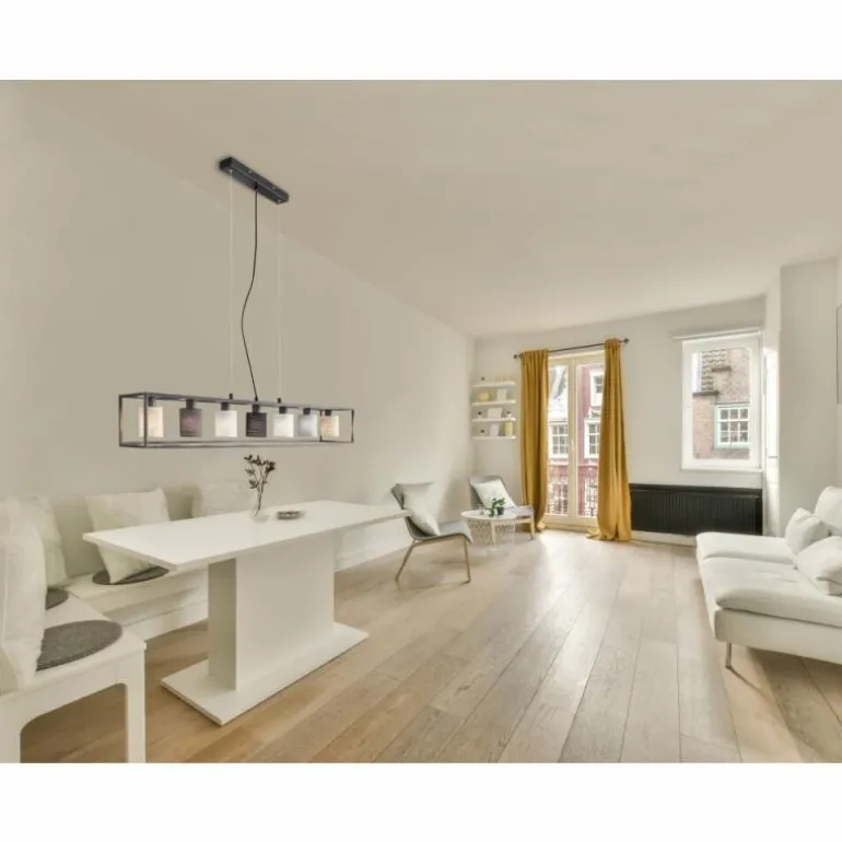 Suspension Fischer & Honsel Isko Noir, 7 lumières