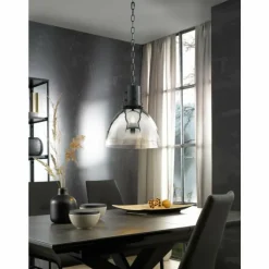 Suspension Fischer & Honsel Londo Noir, 1 lumière