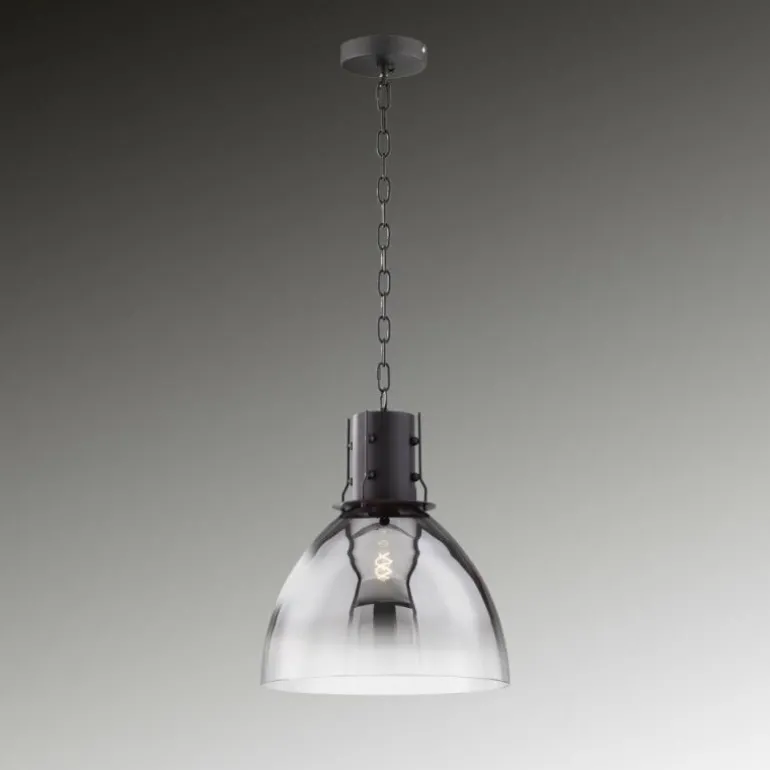 Suspension Fischer & Honsel Londo Noir, 1 lumière