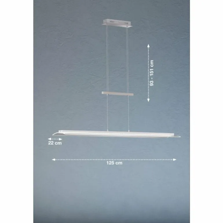 Suspension Fischer & Honsel Nana LED Nickel mat, 1 lumière