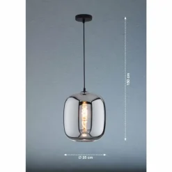 Suspension Fischer & Honsel Nayla Noir, 1 lumière