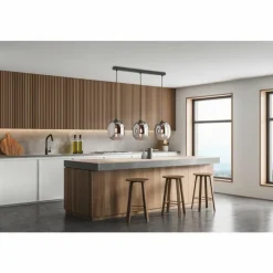 Suspension Fischer & Honsel Nayla Noir, 3 lumières