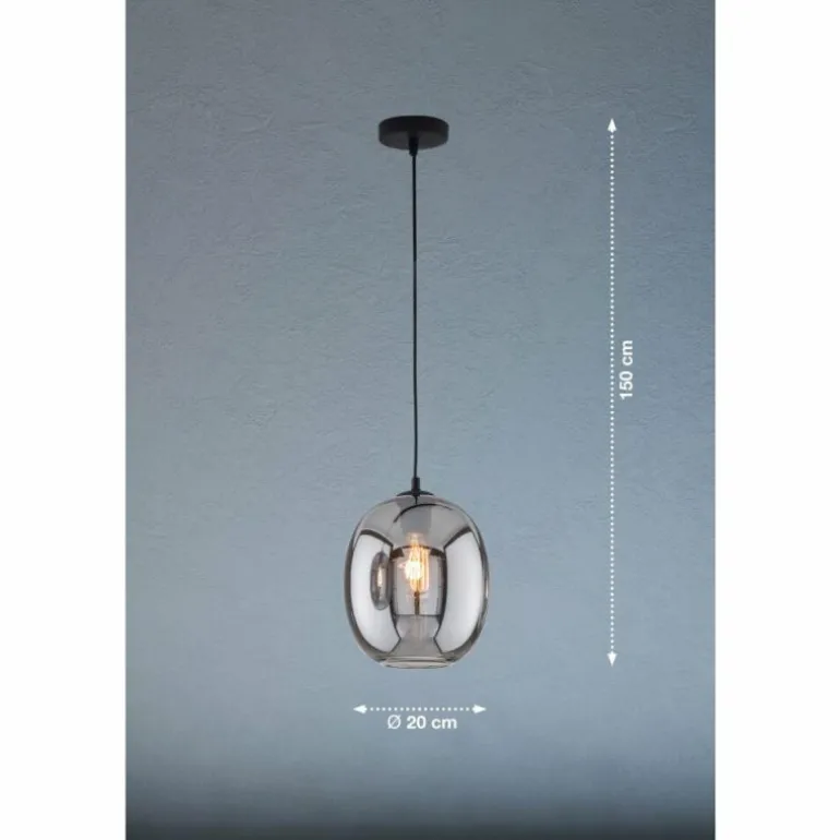 Suspension Fischer & Honsel Nayla Noir, 1 lumière