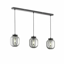 Suspension Fischer & Honsel Regi Noir, 3 lumières