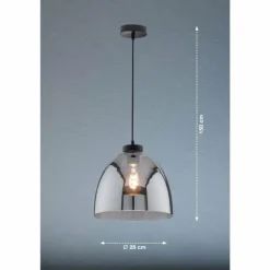 Suspension Fischer & Honsel Ren Noir, 1 lumière