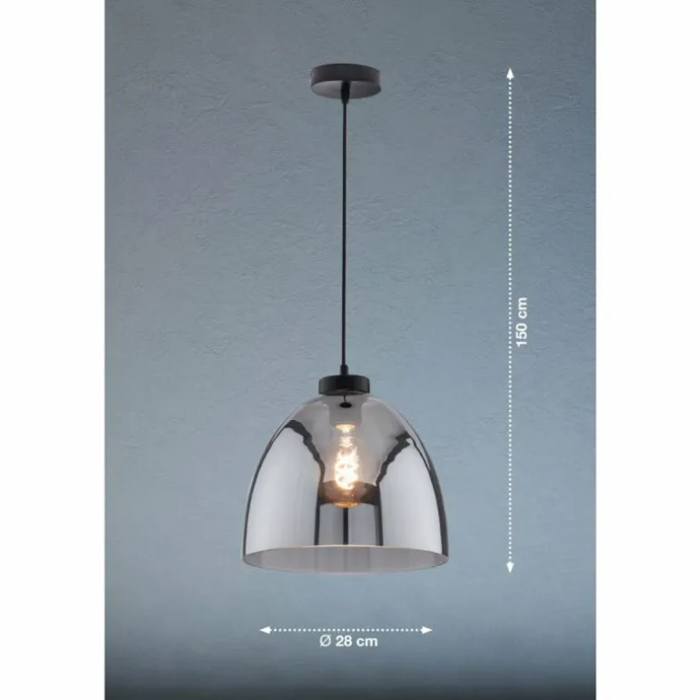 Suspension Fischer & Honsel Ren Noir, 1 lumière