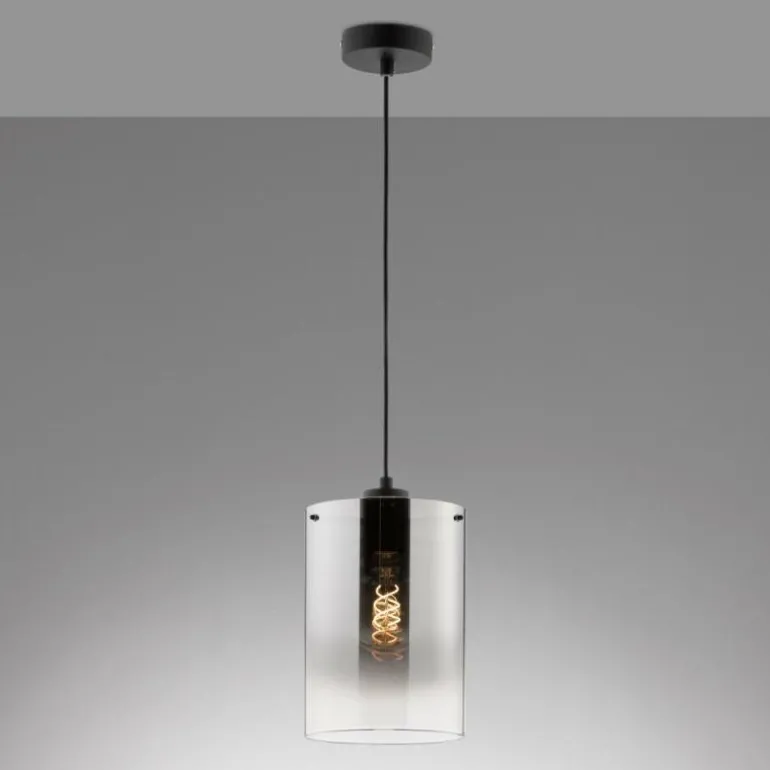 Suspension Fischer & Honsel Samu Noir, 1 lumière