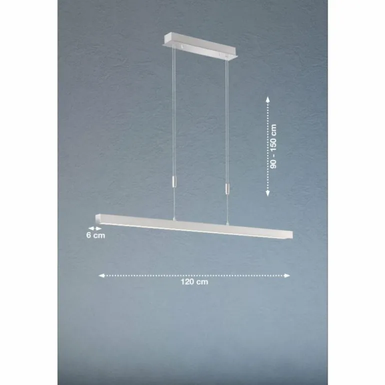 Suspension Fischer & Honsel Vito LED Nickel mat, 1 lumière