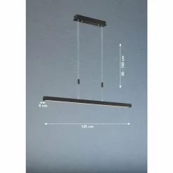 Suspension Fischer & Honsel Vito LED Noir, 1 lumière