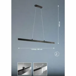 Suspension Fischer & Honsel Orell LED Anthracite, 1 lumière