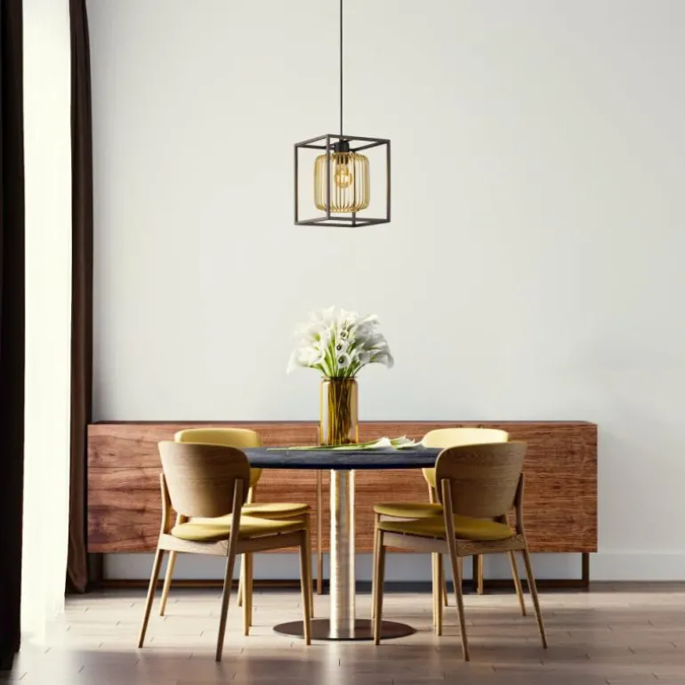 Suspension Fischer & Honsel Caydo Noir, 1 lumière