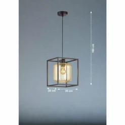 Suspension Fischer & Honsel Caydo Noir, 1 lumière