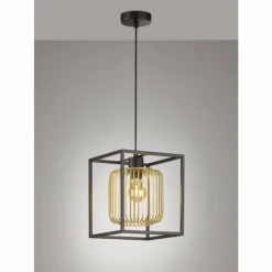 Suspension Fischer & Honsel Caydo Noir, 1 lumière