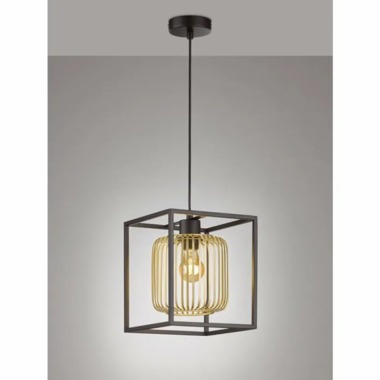 Suspension Fischer & Honsel Caydo Noir, 1 lumière