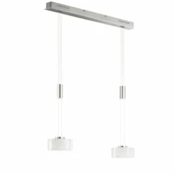 Suspension Fischer & Honsel Lavin LED Nickel mat, 2 lumières
