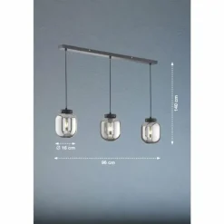 Suspension Fischer & Honsel Bala LED Noir, 12 lumières