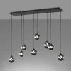 Suspension Fischer & Honsel Bala LED Noir, 8 lumières