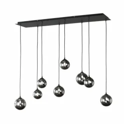 Suspension Fischer & Honsel Bala LED Noir, 8 lumières