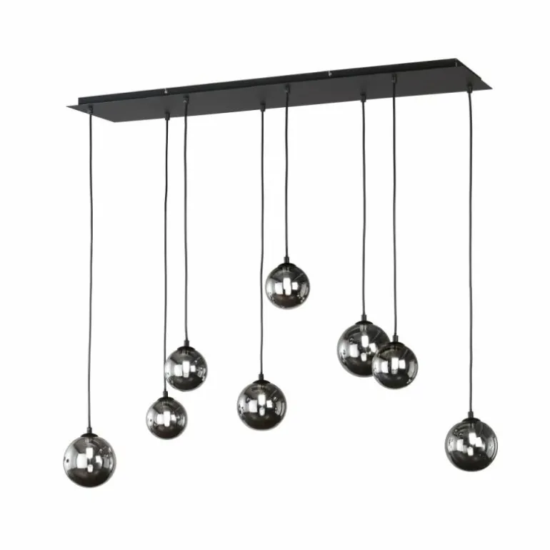 Suspension Fischer & Honsel Bala LED Noir, 8 lumières