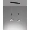 Suspension Fischer & Honsel Arosa LED Noir, 2 lumières