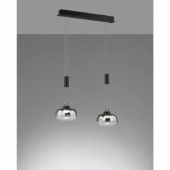 Suspension Fischer & Honsel Arosa LED Noir, 2 lumières