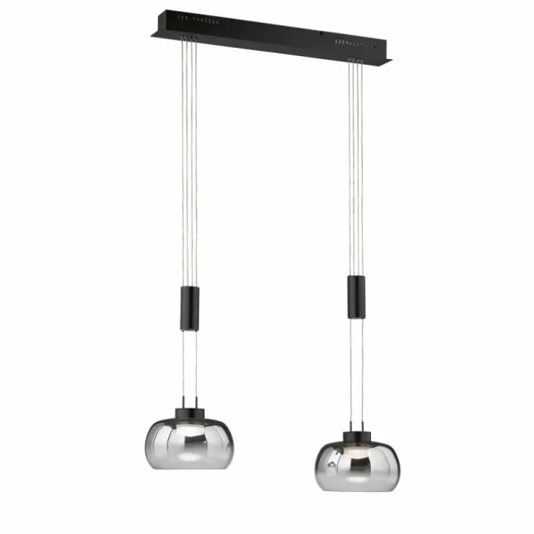 Suspension Fischer & Honsel Arosa LED Noir, 2 lumières
