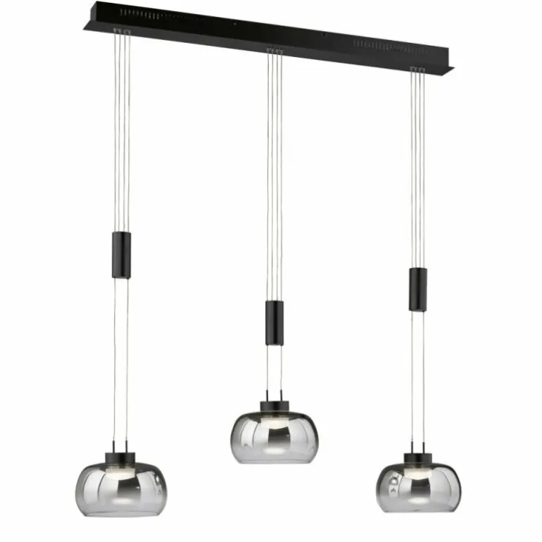 Suspension Fischer & Honsel Arosa LED Noir, 3 lumières