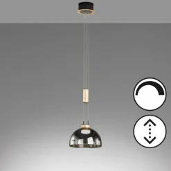 Suspension Fischer & Honsel Avignon LED Noir, 1 lumière