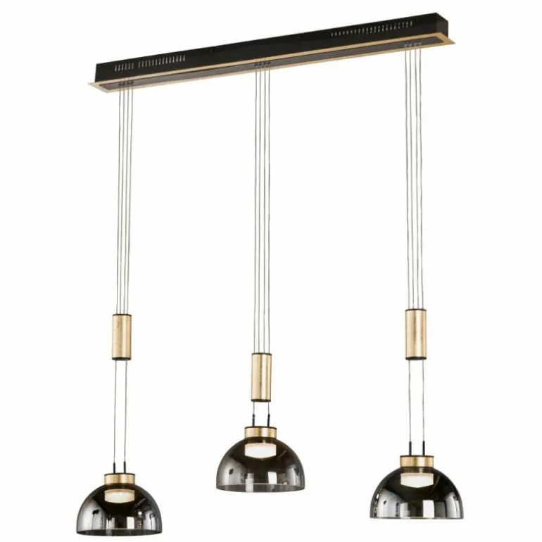 Suspension Fischer & Honsel Avignon LED Noir, 3 lumières
