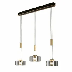 Suspension Fischer & Honsel Lavin LED Noir, 3 lumières