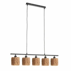 Suspension Fischer & Honsel Hyazinthe Noir, 5 lumières