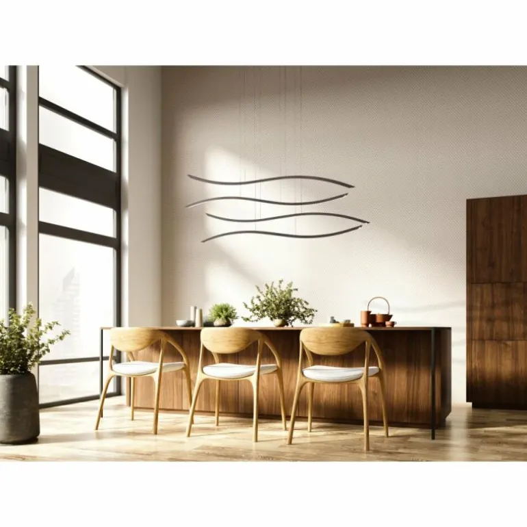 Suspension Fischer & Honsel Fisk LED Noir, 1 lumière, Télécommandes