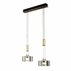 Suspension Fischer & Honsel Lavin LED Noir, 2 lumières