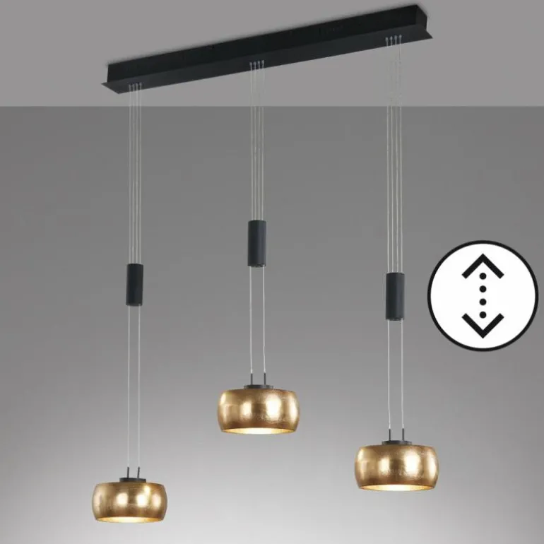 Suspension Fischer & Honsel Colette LED Noir, 3 lumières