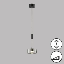 Suspension Fischer & Honsel Lavin LED Noir, 1 lumière