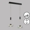 Suspension Fischer & Honsel Lavin LED Noir, 2 lumières