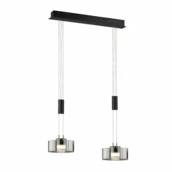 Suspension Fischer & Honsel Lavin LED Noir, 2 lumières
